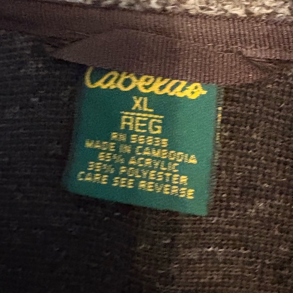 NWT Cabela's Brown Tweed Berber Fleece Jacket Men’s XL - Picture 4 of 14